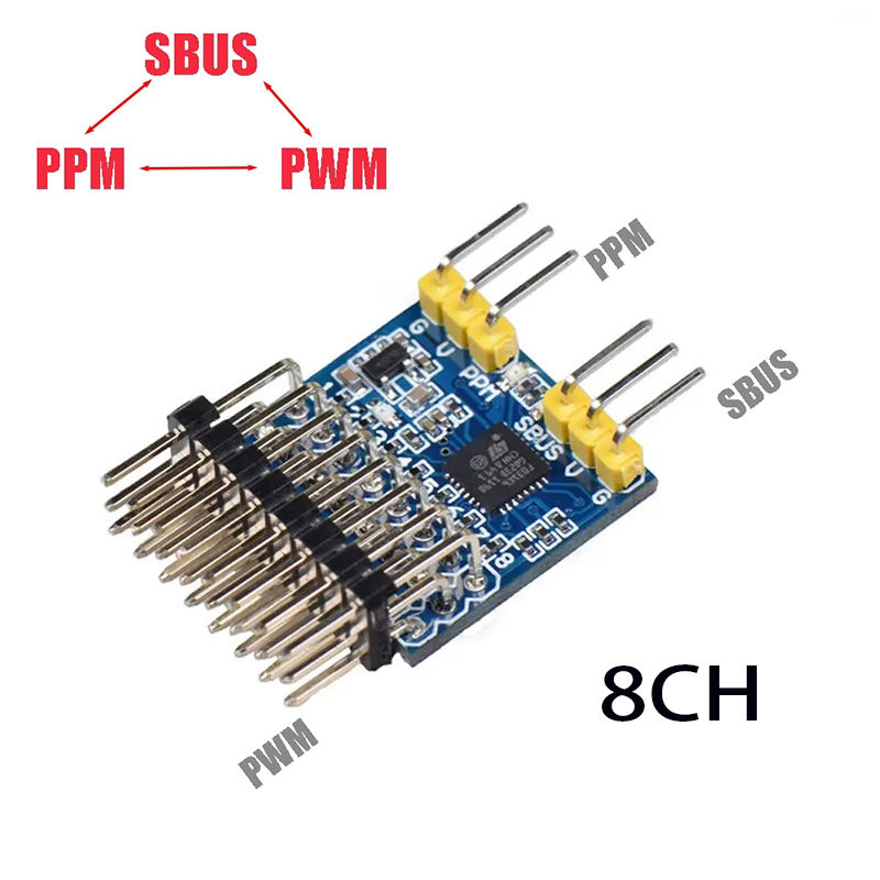 Receiver Sbus 8Ch - 8CH PWM PPM SBUS 信号変換アダプタモジュールコンバータ入力電圧 3.3-20V