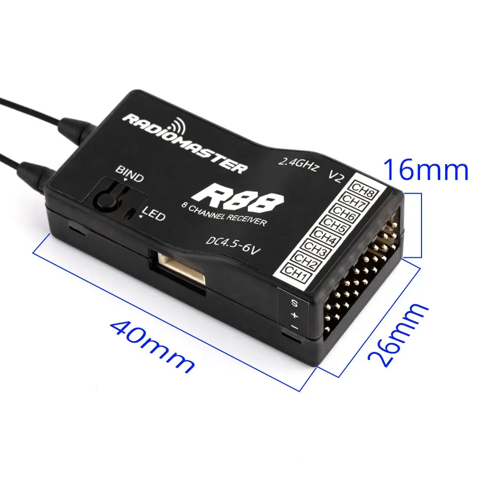 RadioMaster R88 V2.0 8ch SFHSS - Receiver Sbus 8Ch のレビューと価格