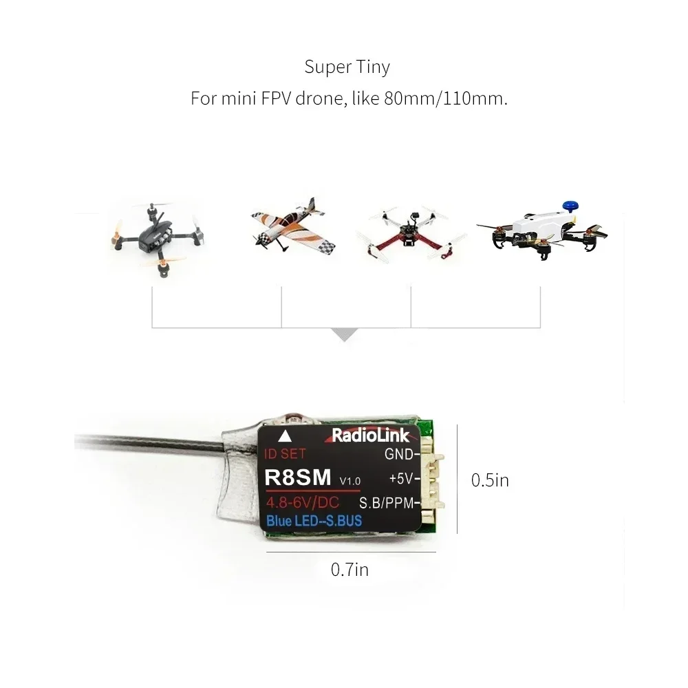 Radiolink R8SM 8チャンネル 2.4G ミニレ - Receiver Sbus 8Ch のレビューと価格